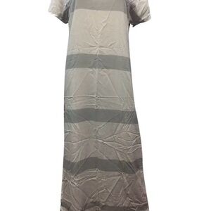James Perse Grey and White Striped Maxi Dress
